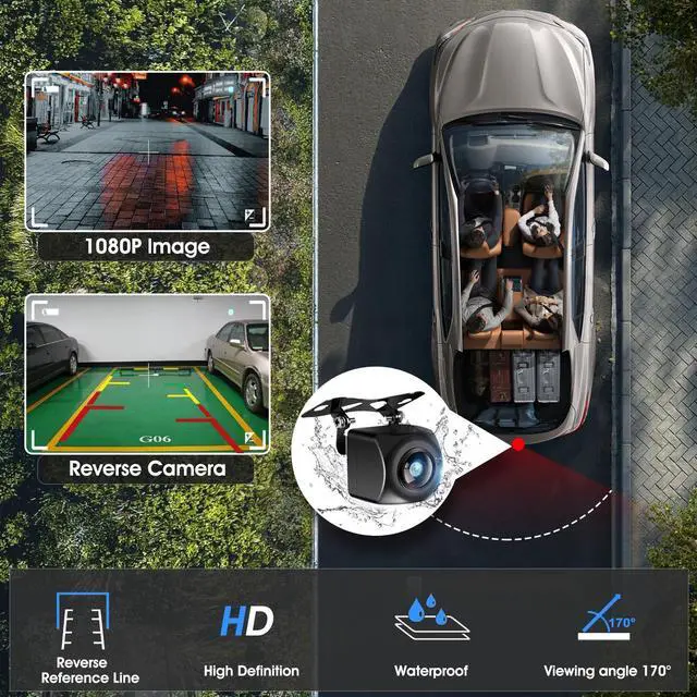 Alt view image 6 of 7 - Portable Wireless Carplay Car Stereo, 7" HD Touchscreen for Car with Apple CarPlay & Android Auto with Backup Camera/Mirror Link/Voice Control/Bluetooth/GPS/AUX/FM Satellite Radio for All Vehicles