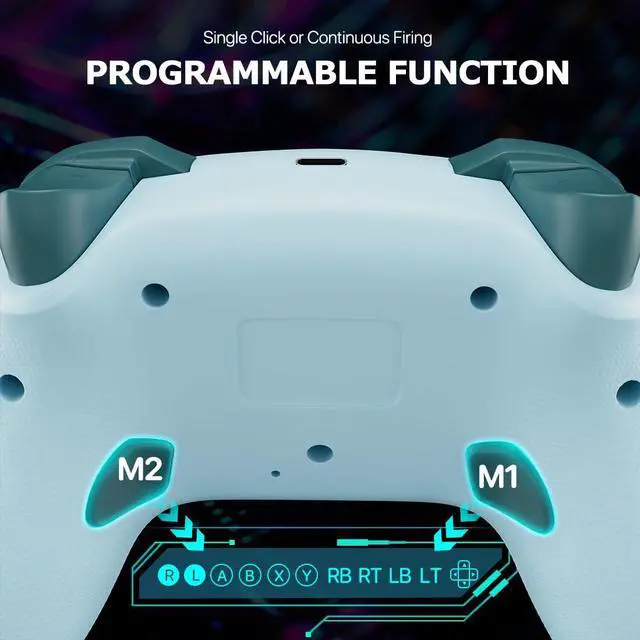 Alt view image 3 of 6 - Wireless Switch Controller for Switch/Switch 2/Lite/OLED/PC Controller with 2.4G Adapter, 2 Pack Switch Controller with Hall Joysticks & Hall Triggers, Switch Pro Controller with Wake-up