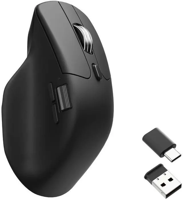Main image of M6 Silent Wireless Gaming Mouse, 1000Hz Polling, Bluetooth 5.1/2.4GHz/Wired, PixArt 3395 Optical Sensor up to 26,000 DPI, Lightweight 78g, Programmable, for Windows/Mac/Linux  Black