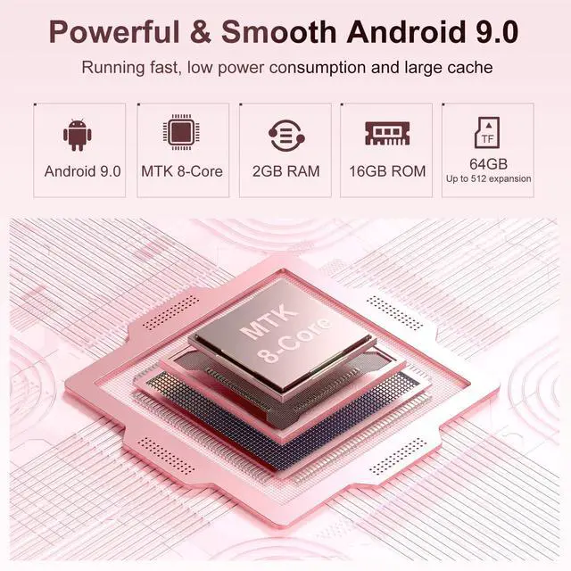 Alt view image 7 of 7 - 80GB MP3 Player with Bluetooth and WiFi, Mp3 & Mp4 Music Player with Spotify, Amazon Music, Deezer, Audible, Browser, 4.0" IPS Touch Screen Android Player with Speaker, FM Radio, Up to 512GBPink