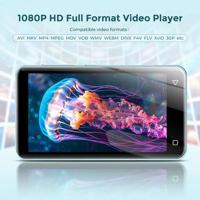 Alt view image 5 of 7 - 80GB MP3 Player with Bluetooth and WiFi, MP3 Player for Kids with Spotify, Spotify Kids, Pandora, Audible, 4.0" Touch Screen Music Player with Parental Controls, Up to 1TB (White+ Sky-Blue)