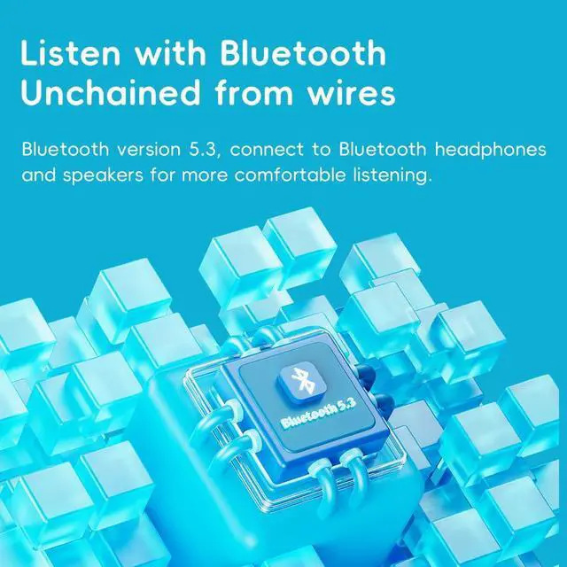Alt view image 5 of 7 - SnowSky/ Echo MINI HiFi Bluetooth MP3 Player, 15Hours Playback, Independent Volume Control with 3.5mm/4.4mm Headphones Outputs (Sky Blue)