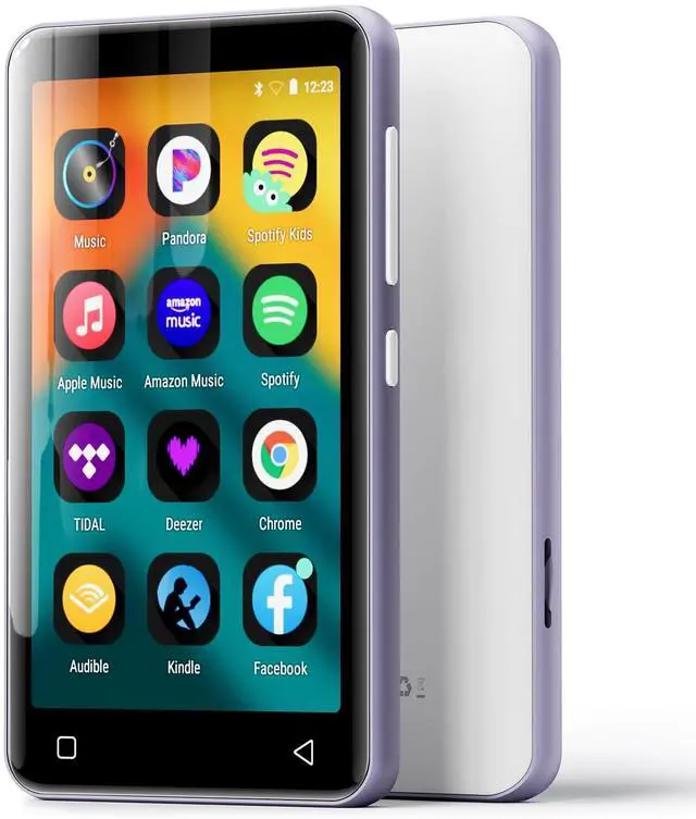 Main image of 80GB MP3 Player with Bluetooth and WiFi, MP3 Player for Kids with Spotify, Spotify Kids, Pandora, Audible, 4.0" Touch Screen Music Player with Parental Controls, Up to 1TB (White+ Purple)