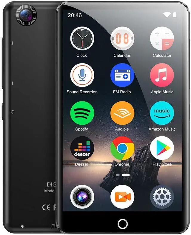 Main image of 80GB mp3 Player with Bluetooth and WiFi, 4.0IN Touchscreen Android MP3 Player with 13MP Rear Camera, MP4 Player for Kids, Pre-Loaded Spotify, Deezer, Audible, Hiby, Browser