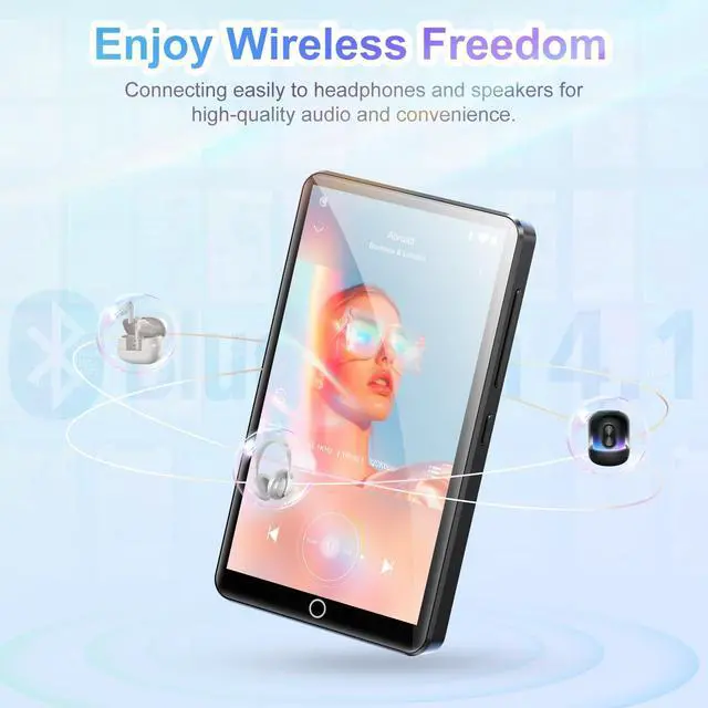 Alt view image 5 of 7 - 80GB mp3 Player with Bluetooth and WiFi, 4.0IN Touchscreen Android MP3 Player with 13MP Rear Camera, MP4 Player for Kids, Pre-Loaded Spotify, Deezer, Audible, Hiby, Browser