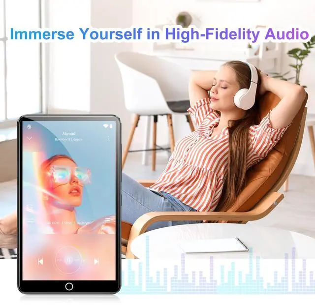 Alt view image 7 of 7 - 80GB mp3 Player with Bluetooth and WiFi, 4.0IN Touchscreen Android MP3 Player with 13MP Rear Camera, MP4 Player for Kids, Pre-Loaded Spotify, Deezer, Audible, Hiby, Browser