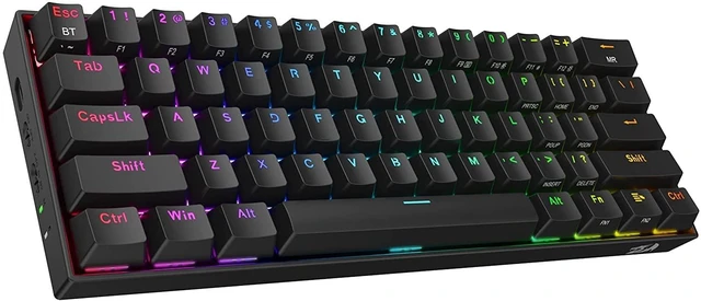 Main image of Redragon K530 Pro Draconic 60% Wireless RGB Mechanical Keyboard, BT/2.4Ghz/Wired 3-Mode 61 Keys Compact Gaming Keyboard w/Hot-Swap Socket, Free-Mod Plate Mounted PCB & Linear Red Switch