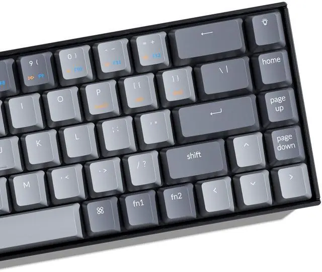 Alt view image 2 of 7 - K6 Bluetooth 5.1 Wireless Mechanical Keyboard with K Pro Brown Switch/LED Backlit/Rechargeable Battery, 68 Keys Compact Keyboard Compatible with Mac Windows