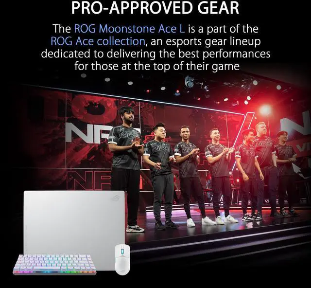 Alt view image 7 of 7 - ROG Moonstone Ace L Glass Gaming Mouse Pad 19.7 x 15.7, Ultra-Smooth Matte Tempered Glass for Quiet Ultrafast Glides, Impact/Scratch Resistant, Easy to Clean, Anti-Slip Silicone Base - White