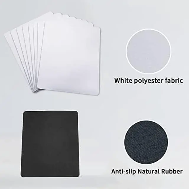 Alt view image 2 of 6 - 100 PCS White Mouse Pad for Heat Transfer, Bulk Mousepad for Heat Press Printing Crafts Custom Photos Non Slip Bottom 24x20x0.2CM