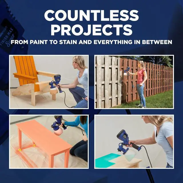 Alt view image 2 of 7 - C800971.A Super Finish Max, Includes 3 Brass Spray Tips, 3 Spray Patterns, Easy to Clean HVLP Paint Sprayer, Great for Furniture, Cabinets, Trim & More, for Stains, Sealers & Latex Paints