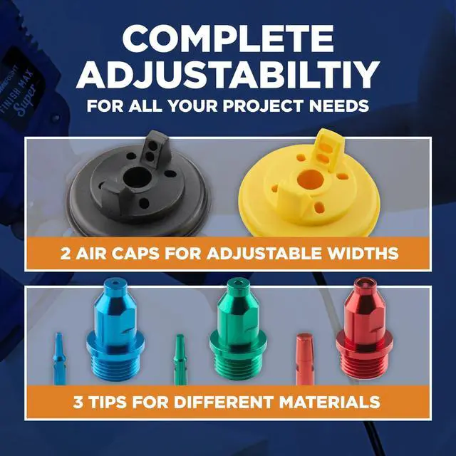 Alt view image 3 of 7 - C800971.A Super Finish Max, Includes 3 Brass Spray Tips, 3 Spray Patterns, Easy to Clean HVLP Paint Sprayer, Great for Furniture, Cabinets, Trim & More, for Stains, Sealers & Latex Paints