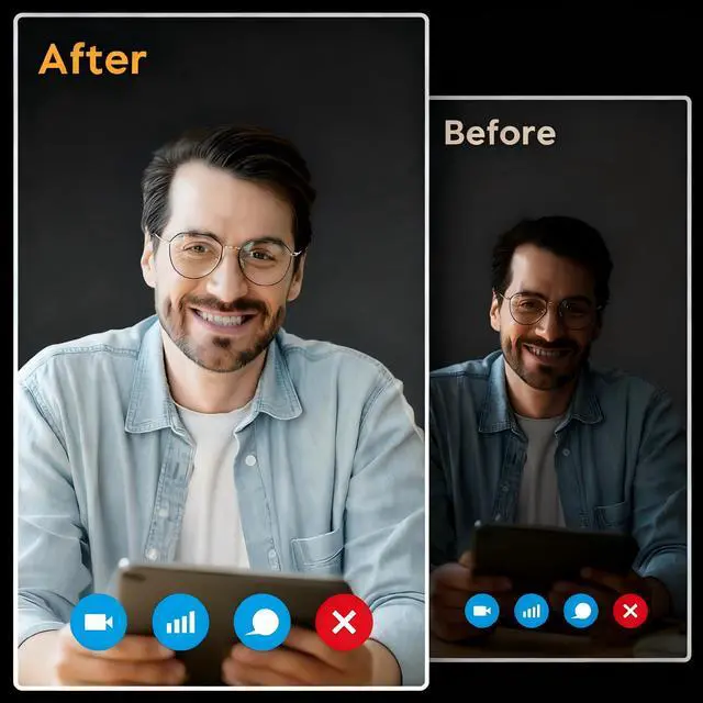 Alt view image 7 of 7 - Led Desk Lamps for Home Office with Base, Tall Desk Lamp with 50 Light Modes & Memory and Timer Func Computer Light, Flexible Adjustable Table Lamps for Video Conference, Architect or Study( Black)