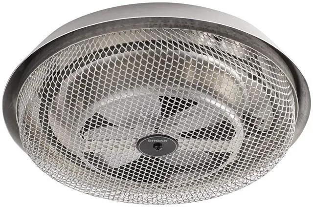 Alt view image 4 of 6 - -NuTone 157 Low-Profile Fan-Forced Ceiling Heater, Enclosed Sheath Element for Bathroom, Kitchen, and Home, Standard, Satin Aluminum