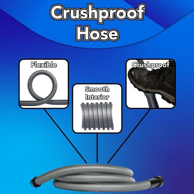 Alt view image 2 of 6 - 94709 Quick Click 16 Ft. Hose for Home and Shop Vacuums with Expanded Multi-Brand Power Tool Adapter Set for Dust Collection