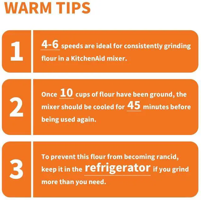 Alt view image 5 of 5 - All Metal Grain Mill Attachment For Kitchenaid Stand Mixer, 12 Levels Flour Mill Grinder for Home, Fit for Grinding Wheat, Corn, Oats, Buckwheat,Millet and Other Cereals