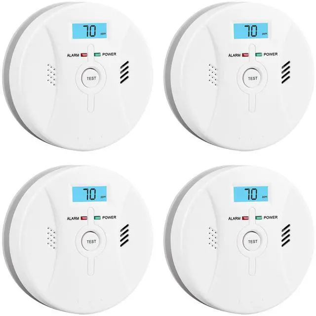 Main image of Smoke and Carbon Monoxide Detector, Combination Smoke Alarm and Carbon Monoxide Detector Battery Powered, CO Detector Alarm with Sensitive Sensor, Sound Warning and LCD Display, CDR-803