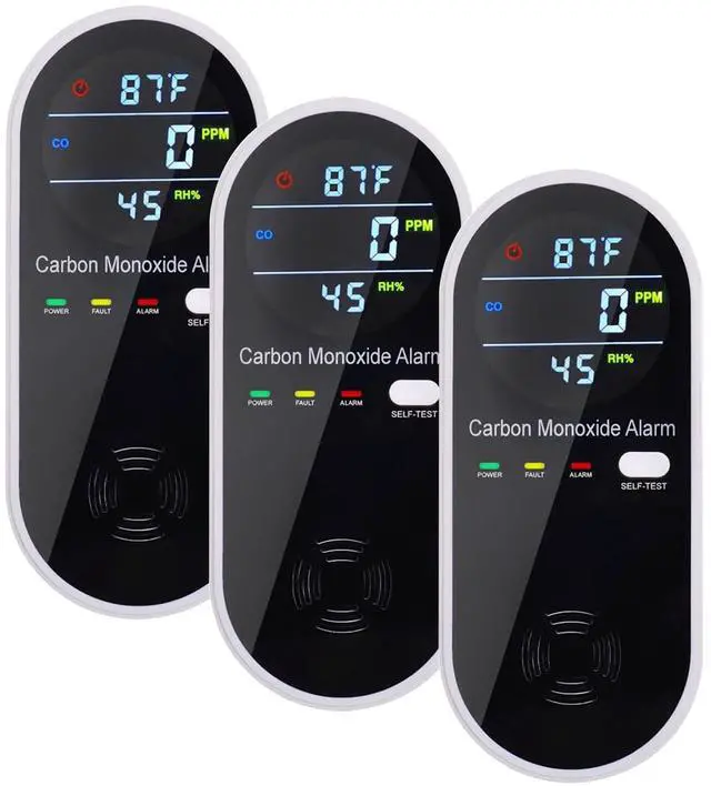 Main image of 3-in-1 Carbon Monoxide Detectors, Portable Carbon Monoxide Detector for Travel with Temperature & Humidity Display, Carbon Monoxide Detector Plug in Wall for Home/RV, Accurate & Easy to Install 3