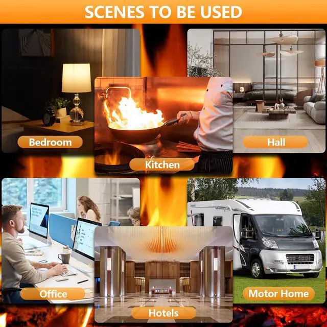 Alt view image 2 of 7 - Carbon Monoxide Detectors, 2Pack 4-in-1 Natural Gas Leak Detector, Portable Carbon Monoxide Detector, Plug in Wall with AC Socket and Temperature & Humidity Monitoring for RV, Home, Hotel (White)