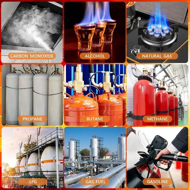 Alt view image 3 of 7 - Carbon Monoxide Detectors, 2Pack 4-in-1 Natural Gas Leak Detector, Portable Carbon Monoxide Detector, Plug in Wall with AC Socket and Temperature & Humidity Monitoring for RV, Home, Hotel (White)