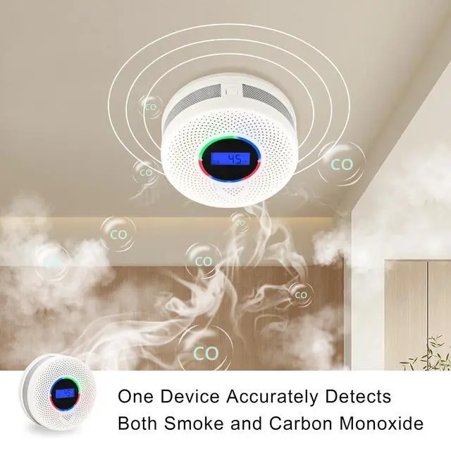 Alt view image 2 of 6 - Kesy Upgraded Smoke and Carbon Monoxide Detector 10-Year Lifespan, Dual Sensor Smoke Alarm & Carbon Monoxide Detector (3 Pack)