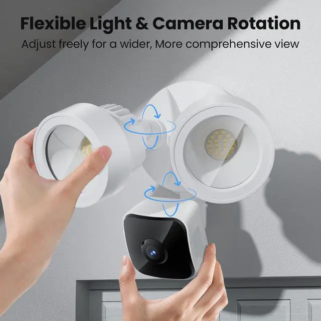 Alt view image 7 of 7 - Wired Floodlight Camera | Home Security Flood Light Camera Outdoor with 3K UHD | 2200-Lumen | Motion Sensor, Weatherproof, Color Night Vision, 105dB Siren, 270º Wide View, 2-Way Audio (2025)