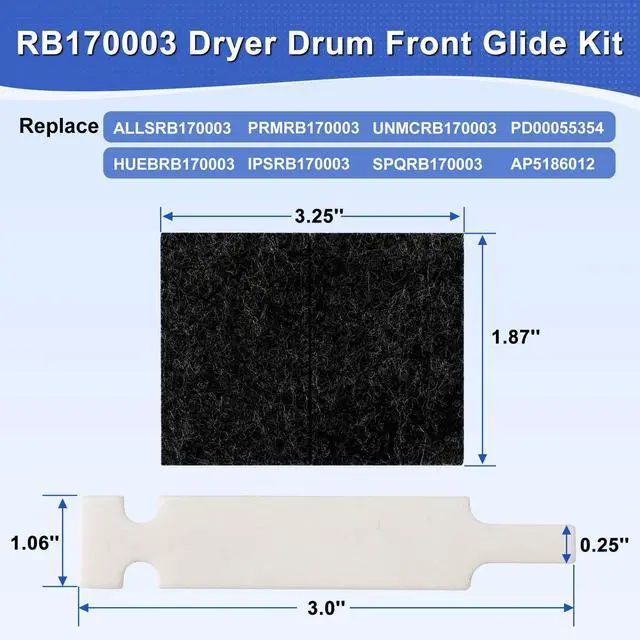 Alt view image 5 of 7 - Upgraded Dryer Rebuild Kit Compatible with Speed Queen 1992 & Newer SM, Include RB170002 Dryer Roller Kit & D516792 Dryer ldler Pulley & D511255P Dryer Cylinder Belt & RB170003 Dryer Drum Glide Kit