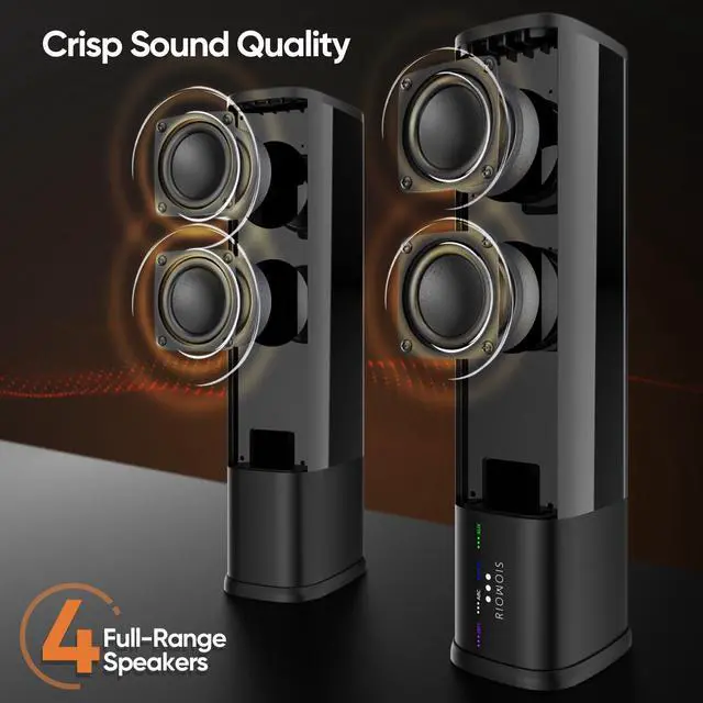 Alt view image 3 of 6 - Sound Bar for Smart TV, 2 in 1 Detachable Home Audio Soundbar Speaker,20 Sound Bar for TV with Optical/AUX/HDMI-ARC/Bluetooth Connection for PC/Gaming/Projectors, Wall Mountable