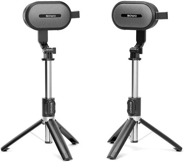 Main image of Wireless Dual Bluetooth Speakers Set, Adjustable Stands 2Pcs, High-Fidelity Stereo Sound, Smart Pairing Sync, Surround Sound with Portable Lightweight Case for Home, Travel, Party, Birthday