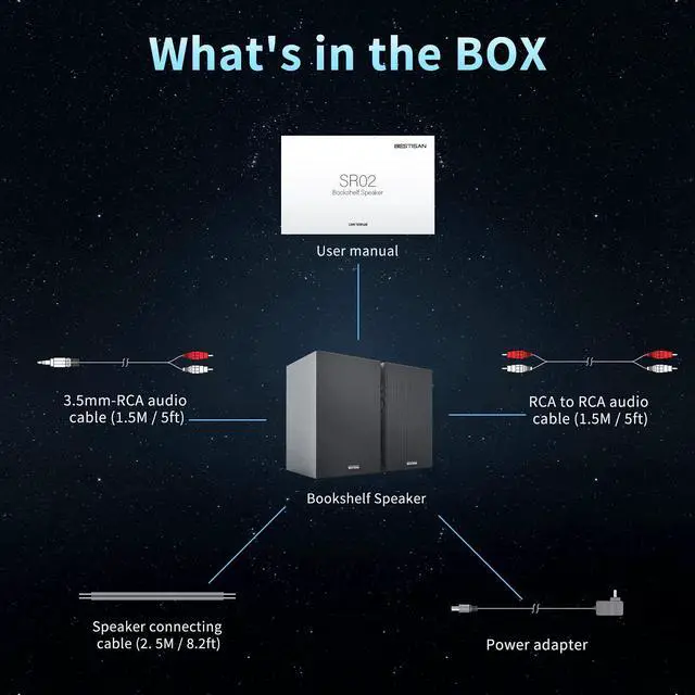 Alt view image 7 of 7 - 4 Inch Powered Bookshelf Speakers with Deep Bass, Bluetooth 5.0 Studio Monitor Speakers, 2.0 Neared Field Audio Speakers with 2 RCA Line Input, Set of 2 Black-New Model