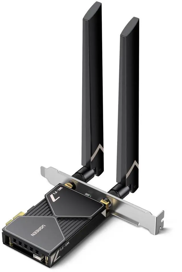 Main image of WiFi 7 BE6500 PCIe WiFi Card, Bluetooth 5.4, IEEE 802.11ax/be, 6G 2882Mbps/5G 2882Mbps/2.4G 688Mbps Tri Band, MLO Technology, Flexible Dual 6dBi High Gain Antenna, WPA3, Support Windows 11 Only