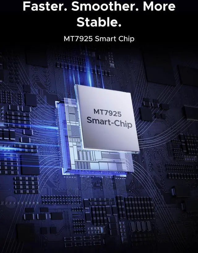 Alt view image 7 of 7 - WiFi 7 BE6500 PCIe WiFi Card, Bluetooth 5.4, IEEE 802.11ax/be, 6G 2882Mbps/5G 2882Mbps/2.4G 688Mbps Tri Band, MLO Technology, Flexible Dual 6dBi High Gain Antenna, WPA3, Support Windows 11 Only