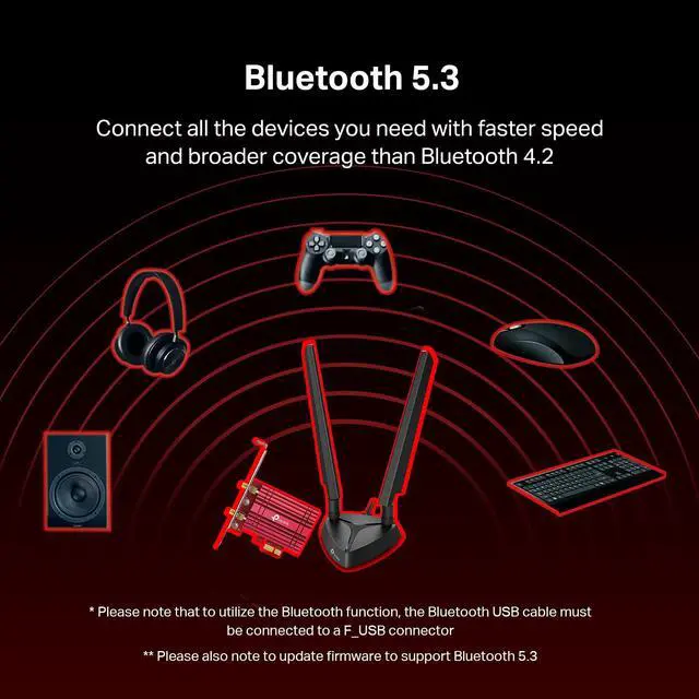 Alt view image 5 of 7 - WiFi 6E Intel AX210 AXE5400 PCIe WiFi Card for PC Archer TXE75E- Tri Band Wireless Adapter for Desktop PC w/Magnetic Base Dual Antenna, Bluetooth 5.3(USB Port), WPA3, MU-MIMO, OFDMA, 802.11ax
