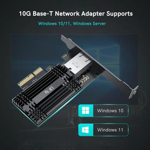 Alt view image 5 of 6 - 10Gb PCI-e Network Card, PCIe to 10 Gigabit Ethernet Adapter,Marvell AQtion AQC113C Controller,10G Base-T RJ45 Port NIC Card,Support Windows10/11/Server