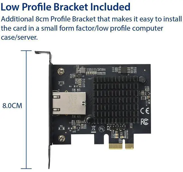 Alt view image 2 of 6 - Vszerda Single Port 10 Gigabit Ethernet PCI-e x1 Network Card