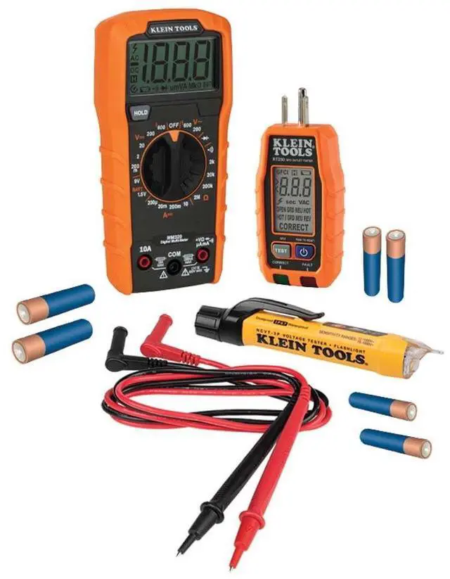 Main image of 69355 Digital Multimeter Premium Electrical Test Kit with Non-Contact Voltage Tester, Receptacle Tester, Test Leads