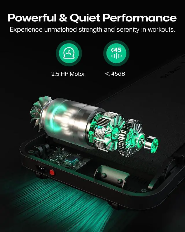 Alt view image 3 of 7 - 2025 Upgrade Smart Walking Pad with MIIT Modes, Walking Pad Treadmill with APP, Treadmills for Home 2.5 HP Motorized, Plug and Play Jog Machine with HiveTech Cushioning, Remoter and LED Display