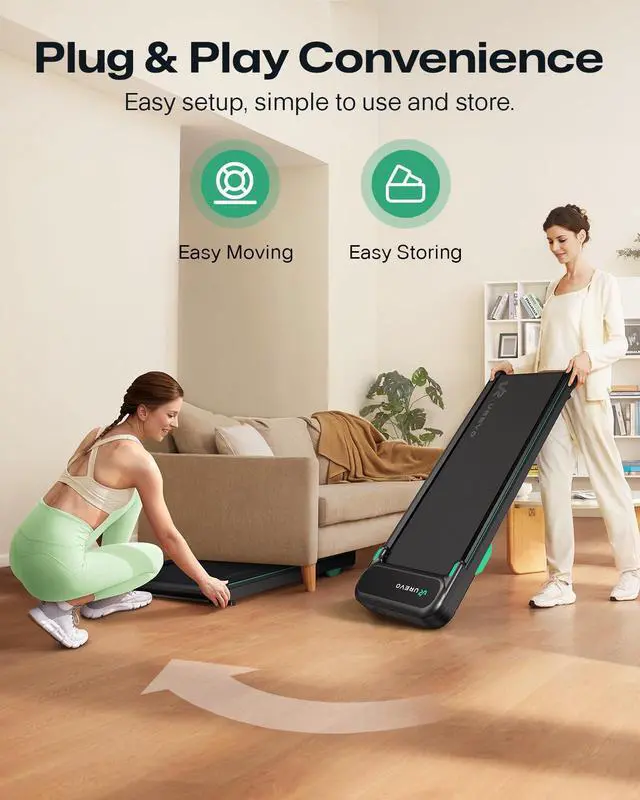 Alt view image 4 of 7 - 2025 Upgrade Smart Walking Pad with MIIT Modes, Walking Pad Treadmill with APP, Treadmills for Home 2.5 HP Motorized, Plug and Play Jog Machine with HiveTech Cushioning, Remoter and LED Display