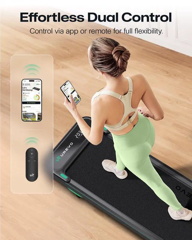 Alt view image 5 of 7 - 2025 Upgrade Smart Walking Pad with MIIT Modes, Walking Pad Treadmill with APP, Treadmills for Home 2.5 HP Motorized, Plug and Play Jog Machine with HiveTech Cushioning, Remoter and LED Display