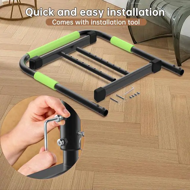 Alt view image 5 of 7 - Adjustable Walking Pad Handle only, 19.7 inch Wide, 44 inch Max Height, Green