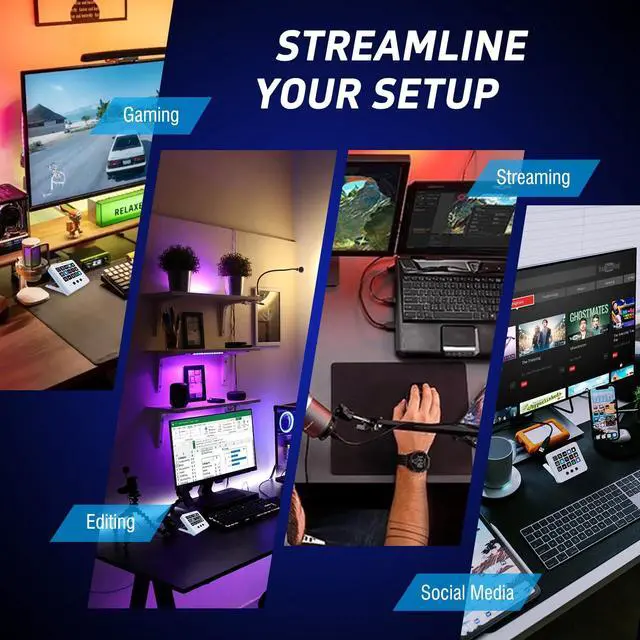 Alt view image 6 of 7 - VSDINSIDE Macro Keypad, Stream Controller Deck Gaming Streaming Shortcut Keyboard, 18 Programmable Keys Customizable Visual AI Pad USB Soundboard for OBS, YouTube, Desk Office Setup, Laptop, PC, Mac