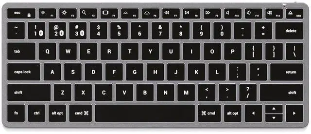 Main image of Slim X1 Bluetooth Backlit Keyboard for Mac, Illuminated Keys & Multi-Device Sync, for MacBook Air/Pro M5/M4, iPad Air/Pro M5/M4/M3, iPad mini, Mac mini, iMac - Space Gray
