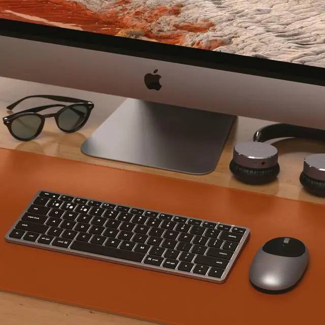 Alt view image 7 of 7 - Slim X1 Bluetooth Backlit Keyboard for Mac, Illuminated Keys & Multi-Device Sync, for MacBook Air/Pro M5/M4, iPad Air/Pro M5/M4/M3, iPad mini, Mac mini, iMac - Space Gray