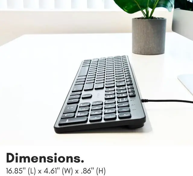 Alt view image 7 of 7 - Wired Keyboard for Mac with USB Hub (2X USB-A / 1x USB-C) - Compatible Backlit Apple Keyboard with Dual Interface - Auto OS Detection for Mac, MacBook Pro/Air, iMac, PC, Android, iPad, iOS