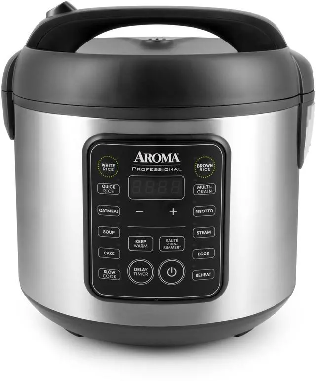Main image of Professional Digital Rice Cooker, 10-Cup (Uncooked) / 20-Cup (Cooked), Multicooker, Slow Cooker, Steamer, Oatmeal Cooker, Egg Cooker, STS, 5 Qt, Black, ARC-5200SB
