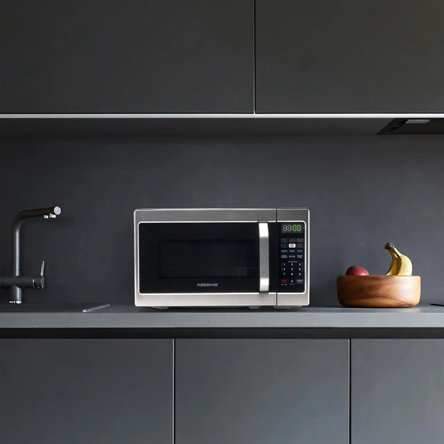 Alt view image 7 of 7 - 0.7 Cu. Ft. Countertop Microwave Oven 700 Watts Power, Auto Cook Settings, Defrost, Easy Clean and Child Safety Lock - Stainless