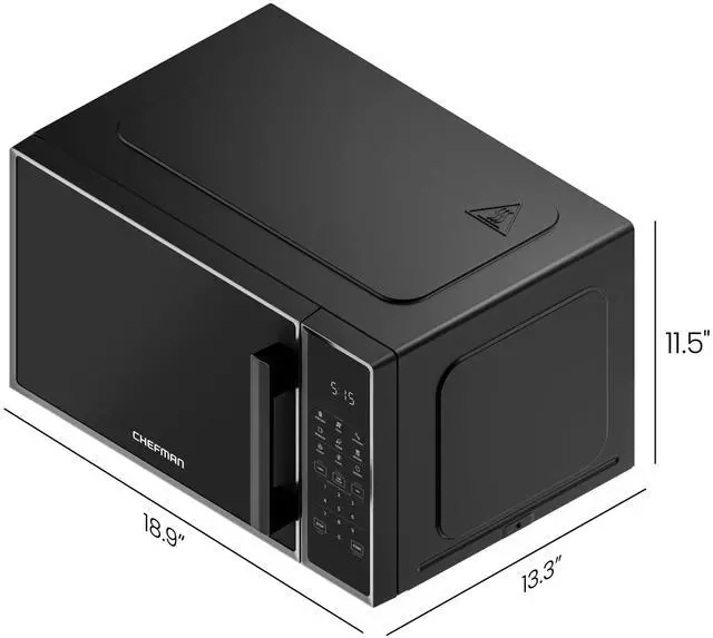 Alt view image 7 of 7 - Countertop Microwave Oven 0.9 Cu. Ft., 900 Watts with 10 Power Levels, 6 Cooking Presets with One-Touch Express Cook, Eco Mode, Child Safety Lock, & Mute Button - Black