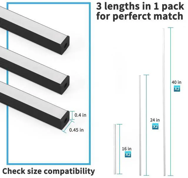 Alt view image 5 of 7 - LED Recessed Lighting Kit - 6pcs Self-adhesive White LED Light with Smart Switch, 3000k Touching Switch Light for Wood Slat Wall Panels, Headboards, Stairs, Home decor, Under Cabinet Strip Light