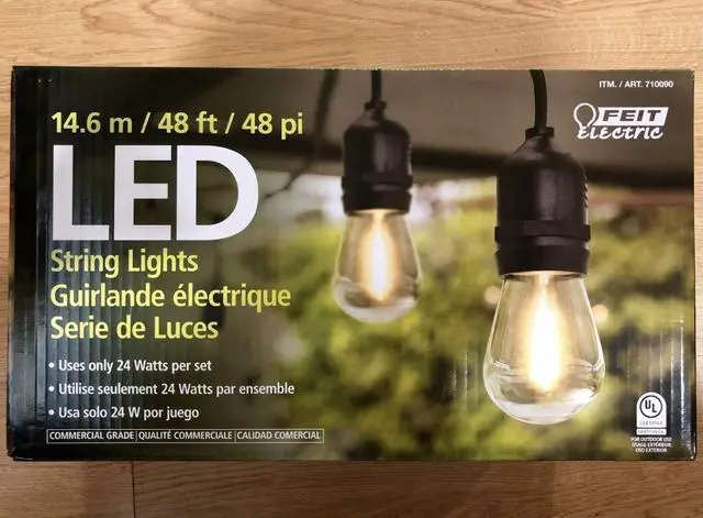 Alt view image 6 of 6 - 48' LED Filament String Light Set