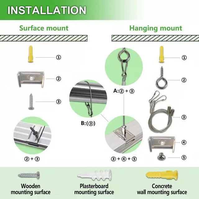 Alt view image 5 of 7 - 8Pack 4FT LED Shop Light Garage Lights,50W 6000K 7500LM White Light,Hanging/Surface Mount,T8 4FT Tube Lamp for Warehouse Workshop Basement,Linkable LED Shop Lights,Plug and Play